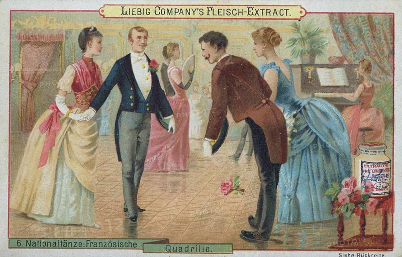 Picture series national dances: Quadrille