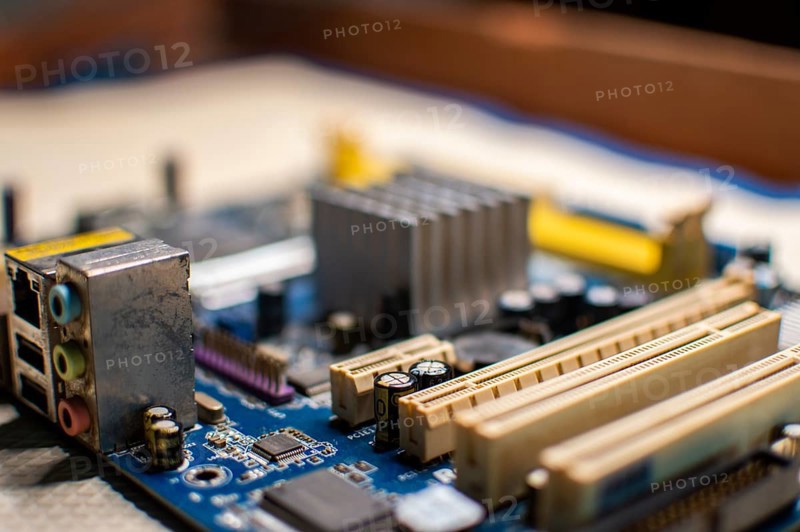 Close up of a motherboard