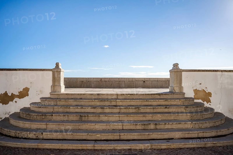Stairs in Saint James Fortress in Sesimbra