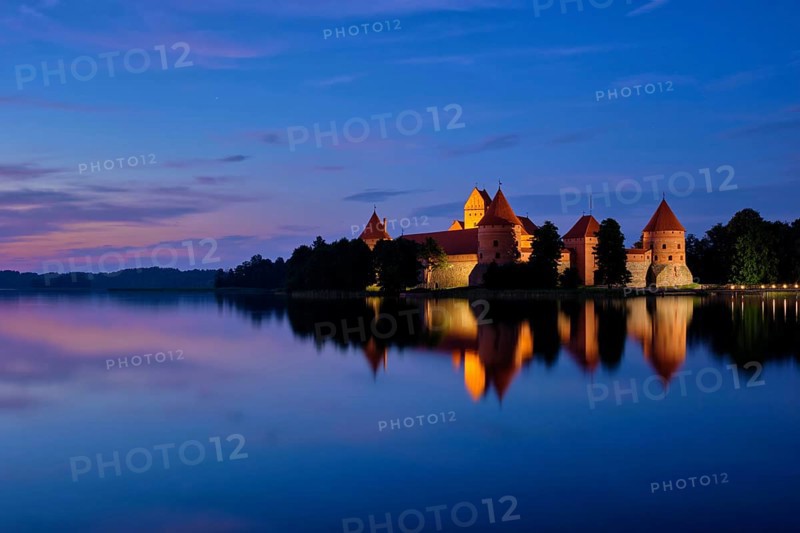 Trakai Island Castle in lake Galve