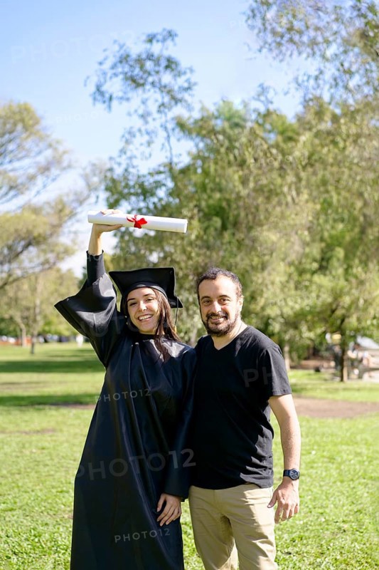 Young girl recently graduated