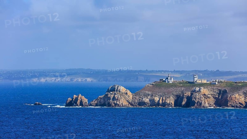 View from the Monument Aux Bretons at the Pointe de Pen Hir to the Pointe de Toulinguet near Camaret-sur-Mer on the Crozon Peninsula