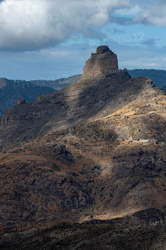 View from Mirador de Degollada Becerra to Roque Bentayga