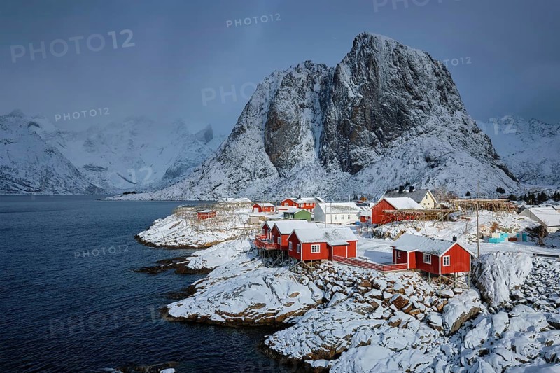 Iconic Hamnoy fishing village on Lofoten Islands