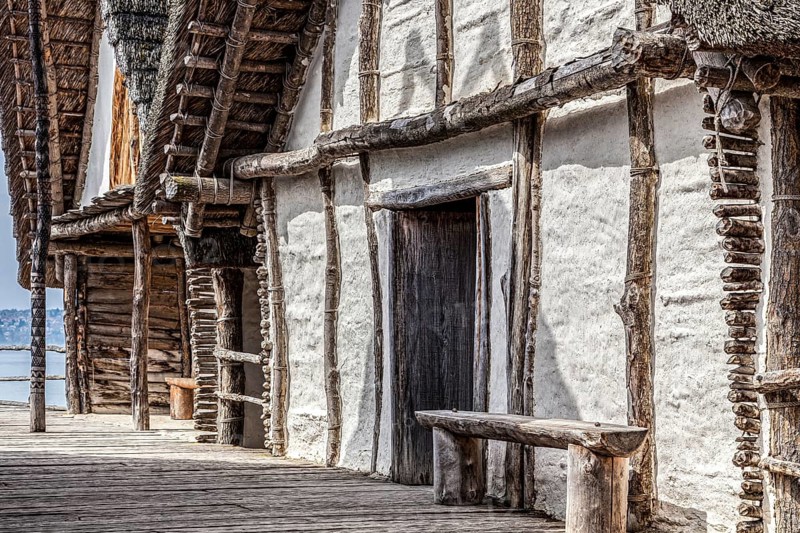 The pile dwellings in Unteruhldingen on Lake Constance