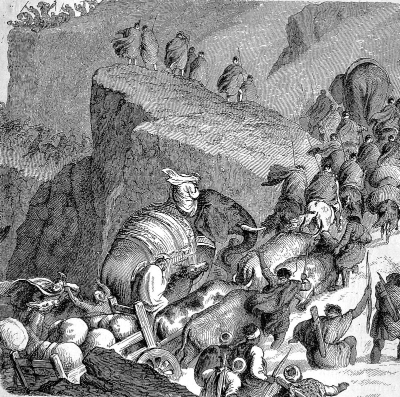 Hannibal's crossing of the Alps in 218 BC was one of the most important events of the Second Punic War