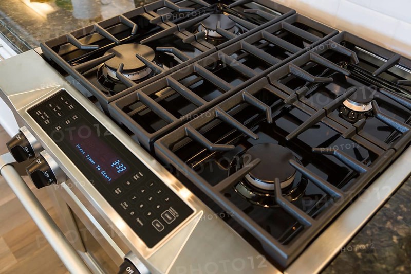 Beautiful new modern natural gas range stove