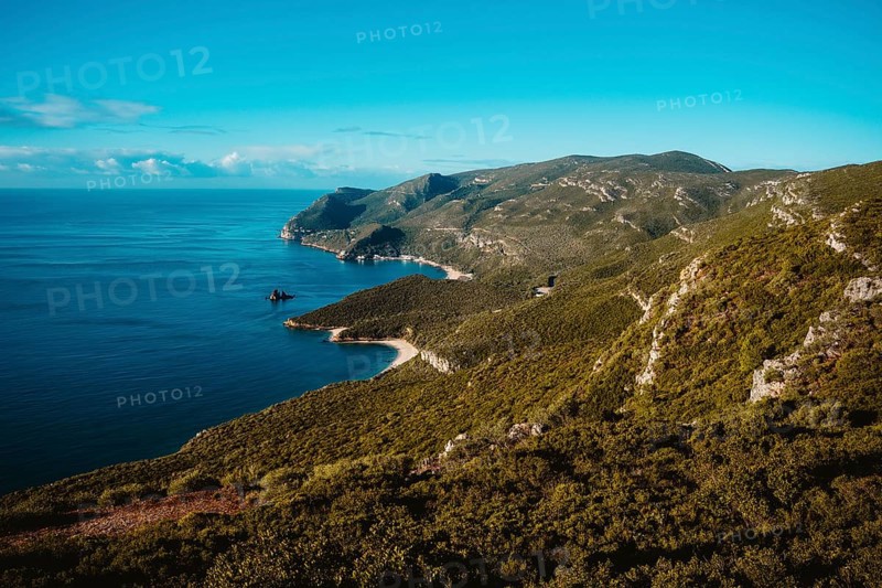 Beautiful coastal landscape of Natural Park of Arrabida