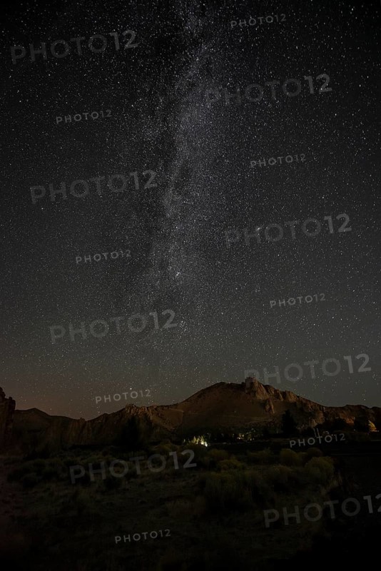 Canyon in front of night sky