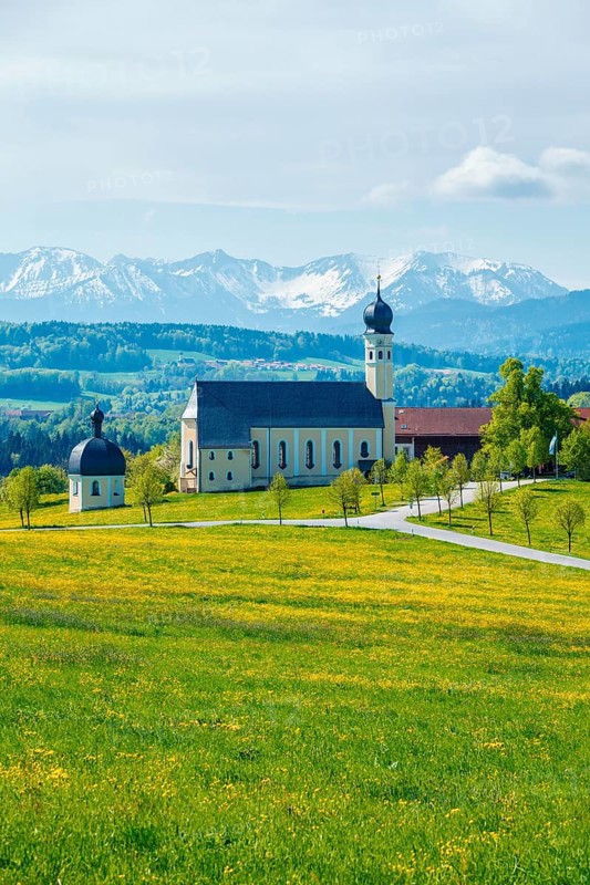 Biew of Bavaria countryside rural scene