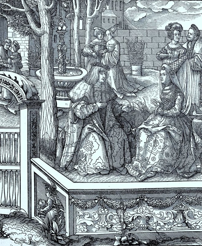 Maximilian I. und seine junge Gemahlin Maria von Burgund