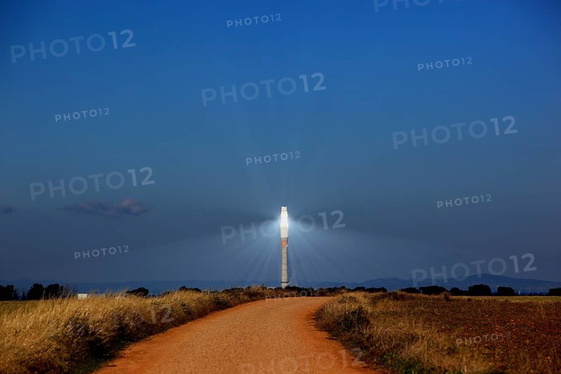 High-tech Gemasolar solar power plant in Fuentes de Andalucia near Seville