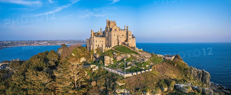 St Michaels Mount from a drone
