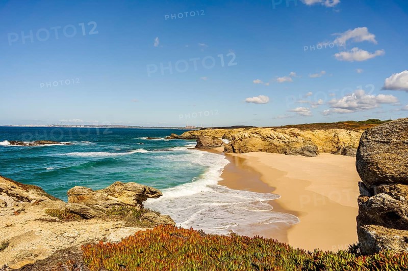 Huge sandy beach called Praia Grande de Porto Covo