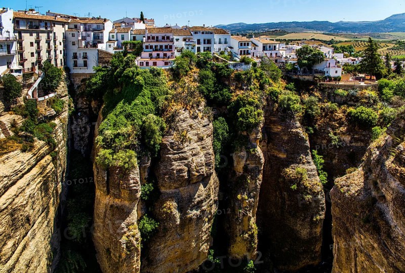 El Tajo gorge carved deep into the rock by the Rio Guadalevin