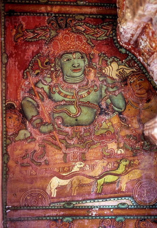 17th century murals in Sri Thodeekkalam Siva Temple in Kannavam near Thalassery