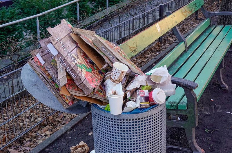 Pizza packaging bin