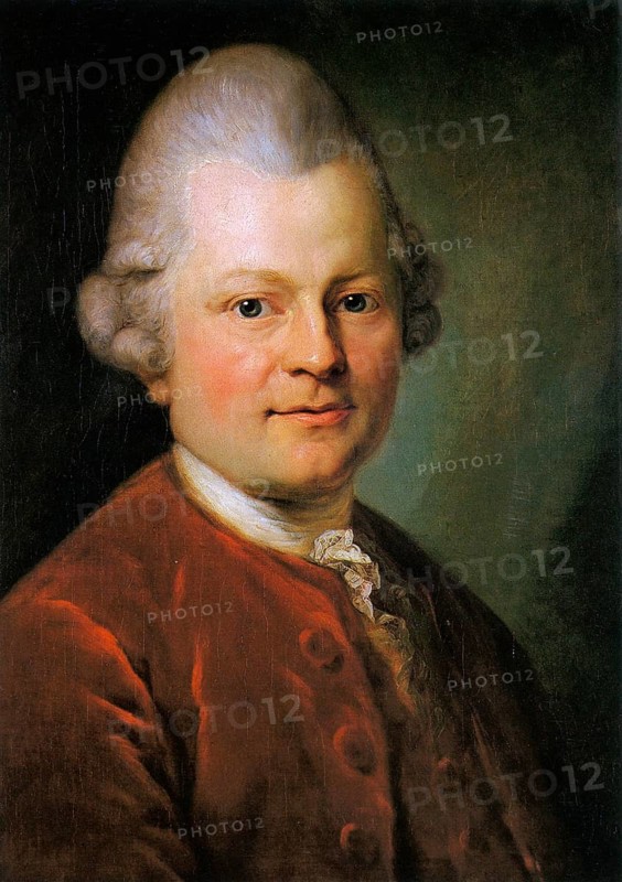 Gotthold Ephraim Lessing. Oil painting by Anton Graff