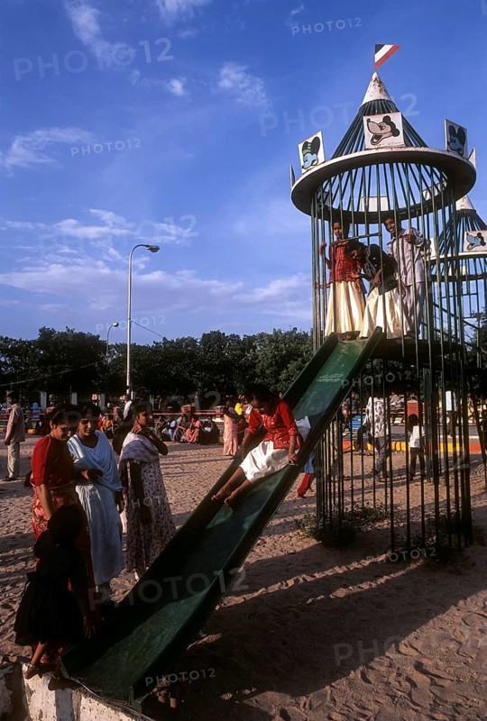Childrens playing ina park