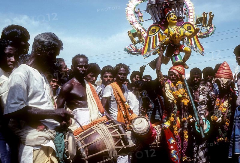 Devotees dressed like Kallazhagar to participate Chithrai or Chitra festival in Madurai