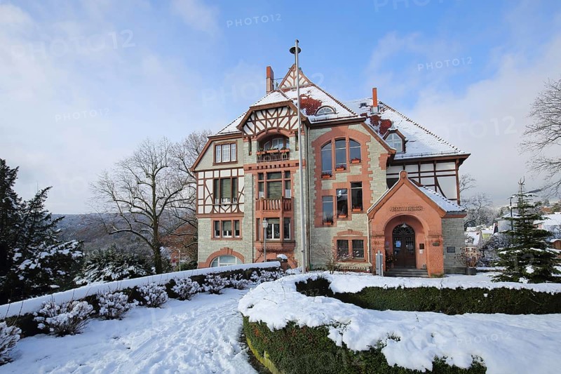 City Hall Villa Bonn built in 1860 in the snow in Kronberg