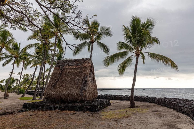 Straw hut in Puuhonua o Honaunau