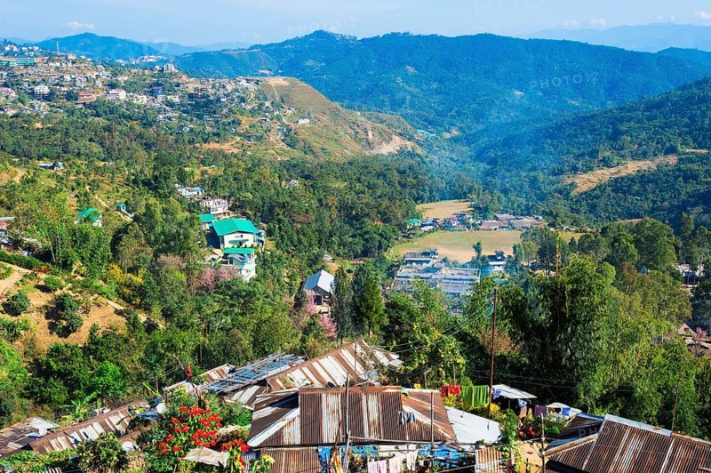 View over the town of Kohima