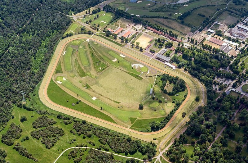 Aerial view of Magdeburg racecourse