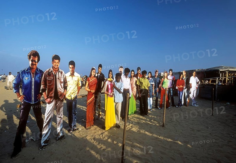 Cut outs at Marina beach in Chennai