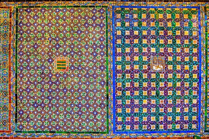 Coloured azulejos
