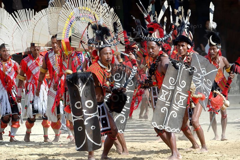 Ritual tribal dances at the Hornbill Festival