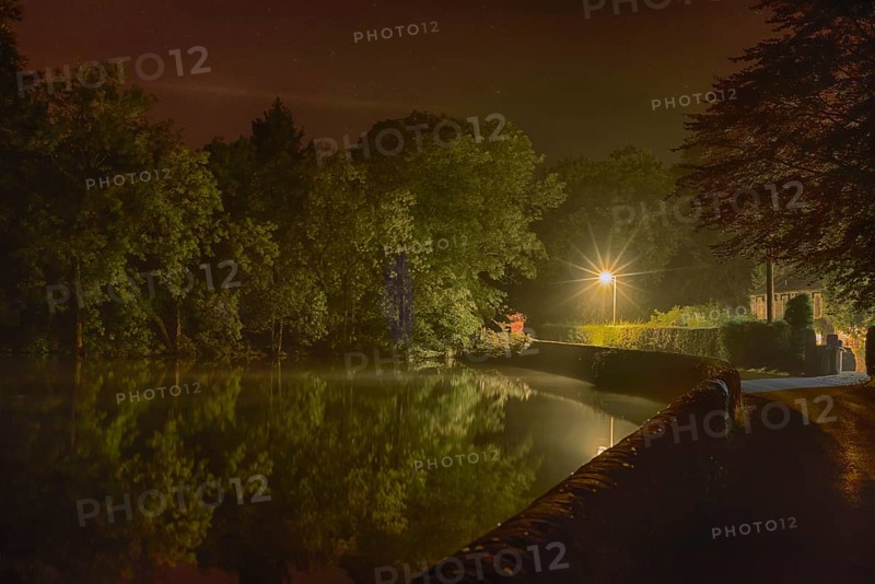 Mill pond at night