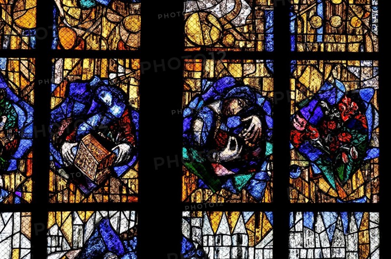 Preacher's window by Peter Valentin Feuerstein in Ulm Cathedral