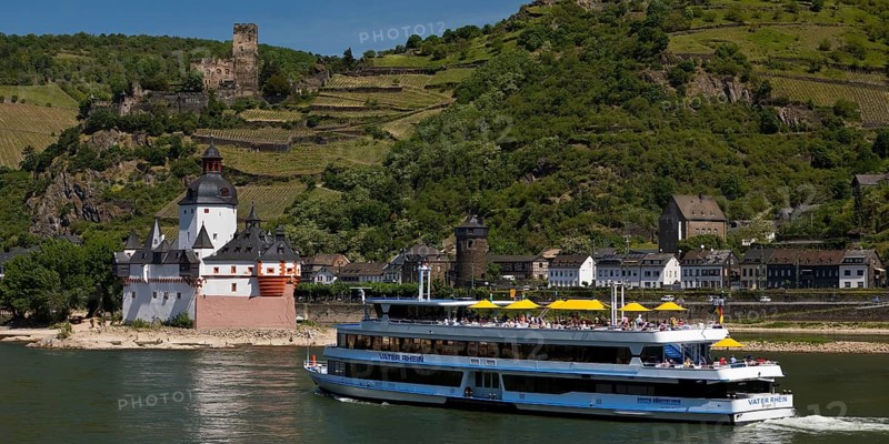 Gutenfels Castle and Pfalzgrafenstein Castle with excursion boat Vater Rhein