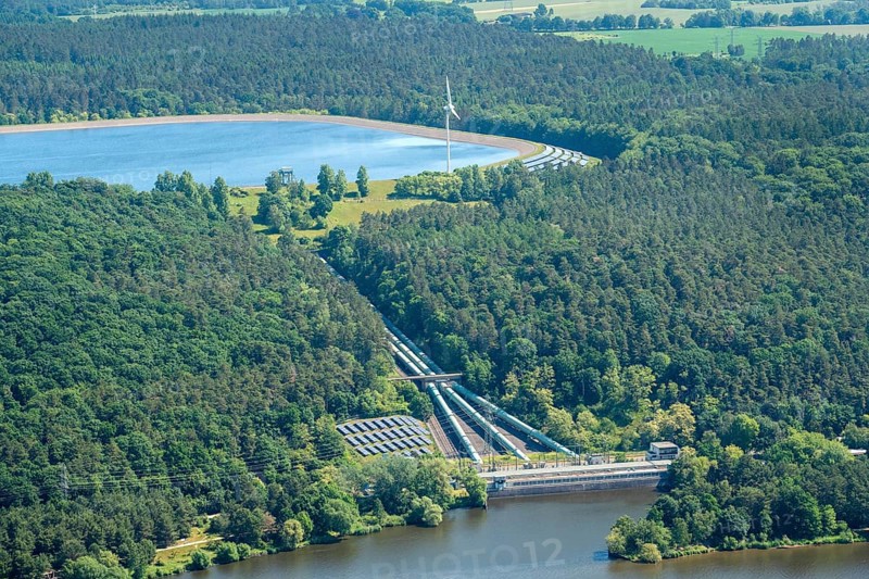 Aerial view of the pumped storage power plant