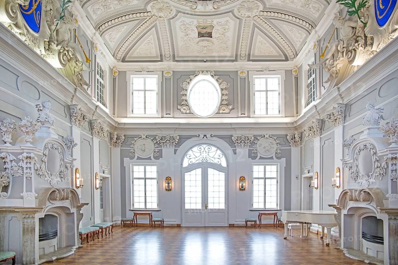 White Hall with lavish stucco elements