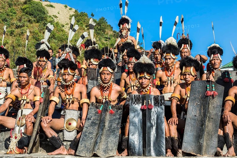 Performers gathered at the Hornbill Festival