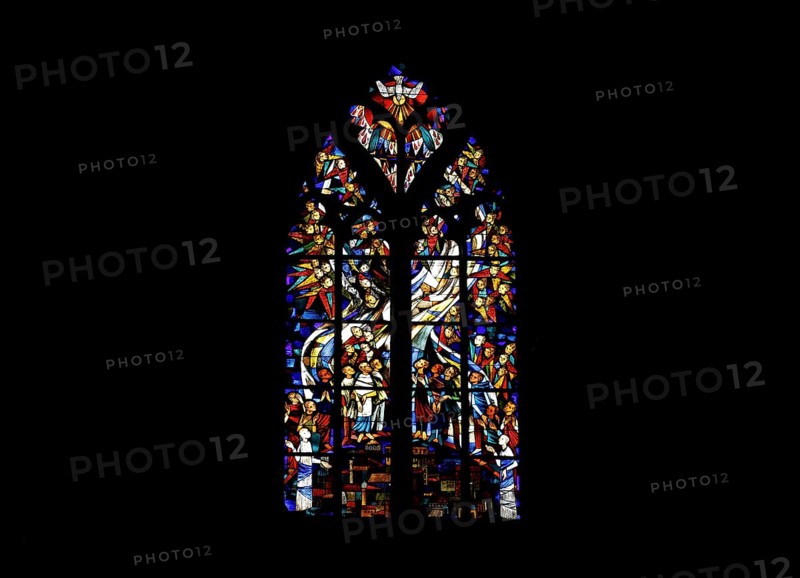 Ascension window by Wolf Dieter Kohler in Ulm Cathedral