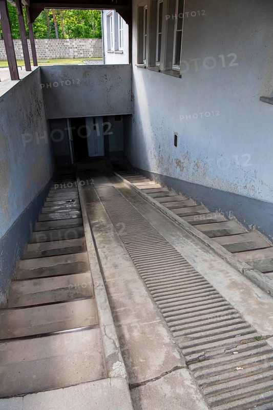 Ramp to the morgue of the pathology