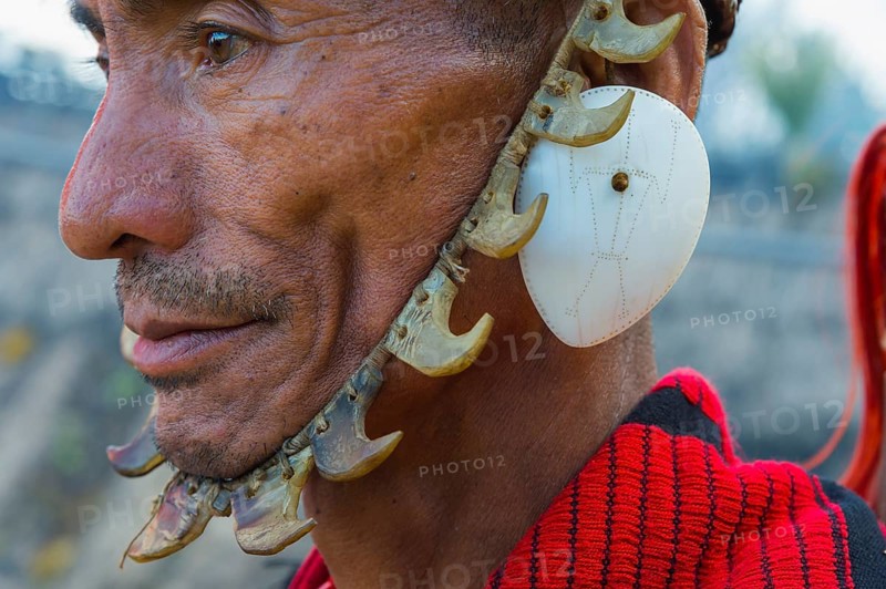 Naga tribesman in traditional dress