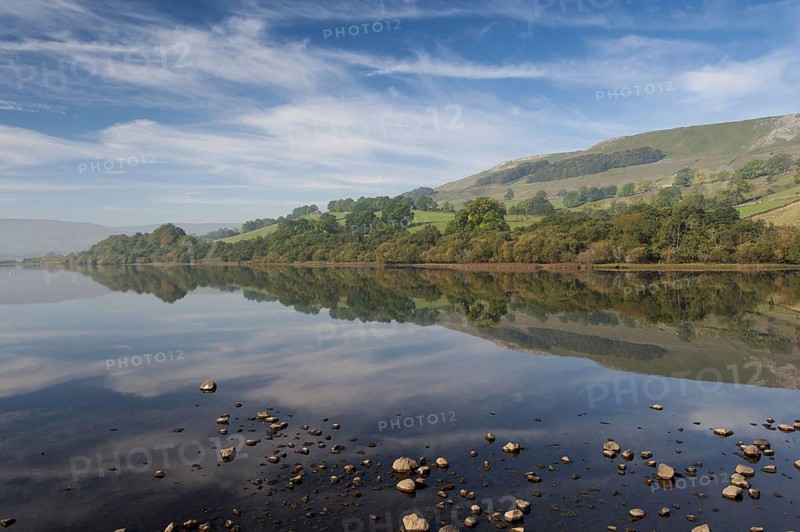View of a lake with reflections