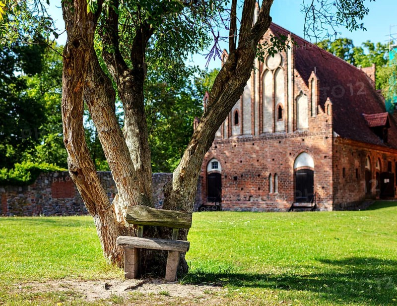 The Gothic monastery with its monastery church and the arcades inside