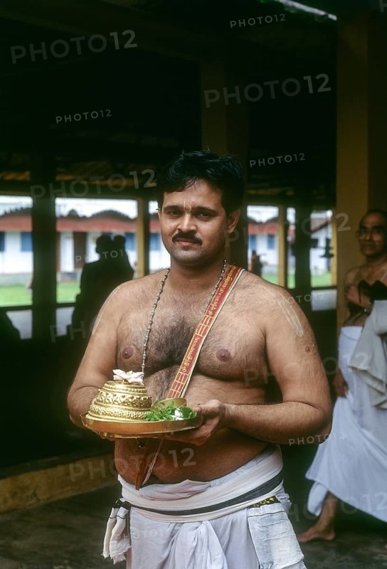 Temple Priest in Thirumala Devaswom Temple at Ernakulam