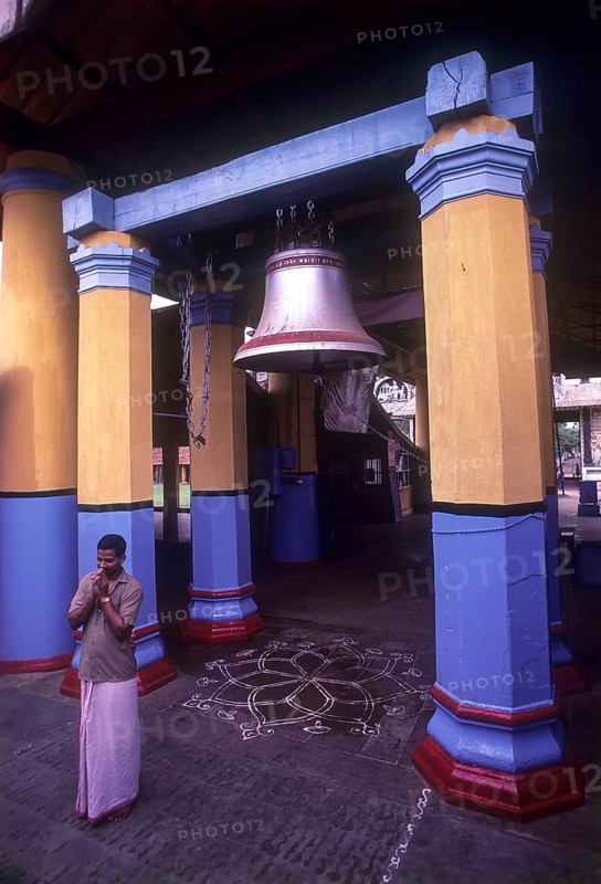 The huge bronze bell in Thirumala Devaswom temple at Mattancherry in kochi