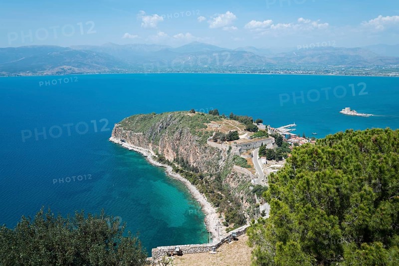 View of Nafplio and Akronauplia from Palamidi Fortress
