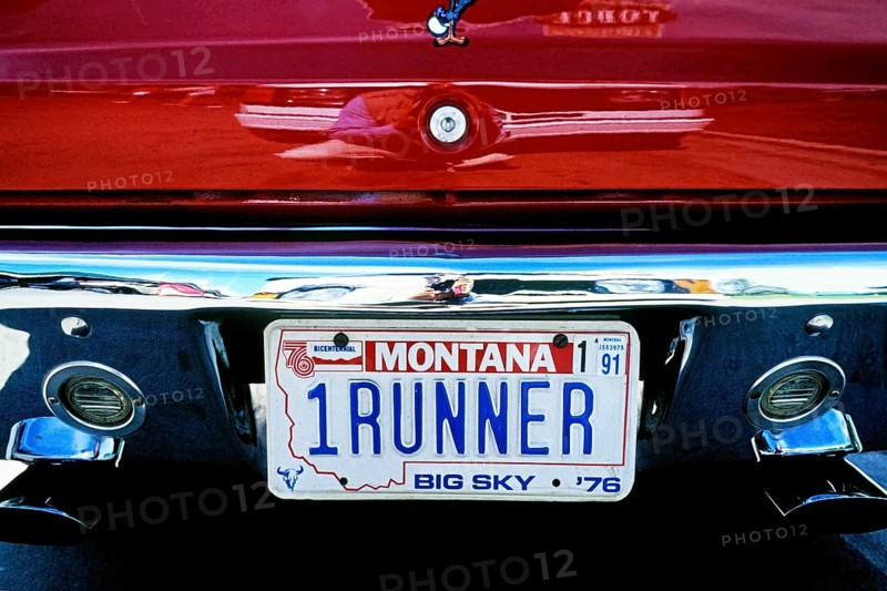 Car licence plate USA