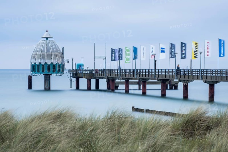 Diving gondola and pier in Zingst
