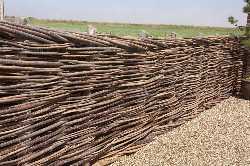 Traditional wicker fence