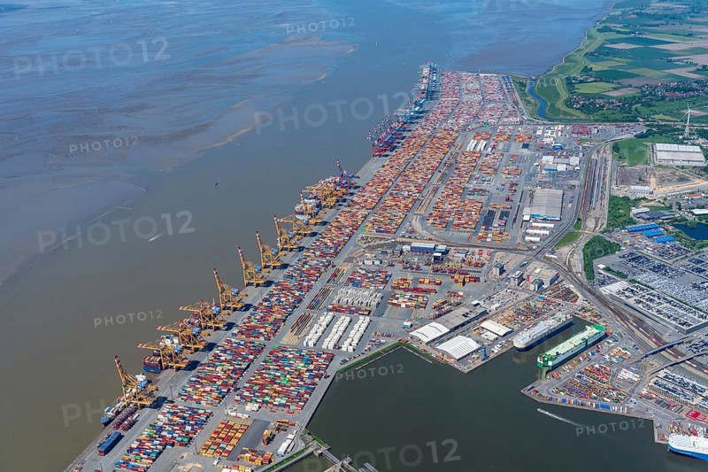 Aerial view of the Container Terminal Bremerhaven