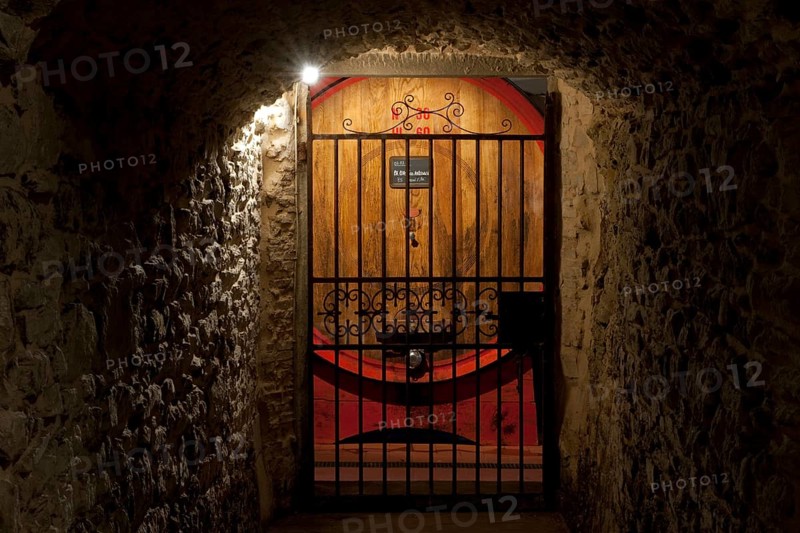 Barrels of Chianti red wine